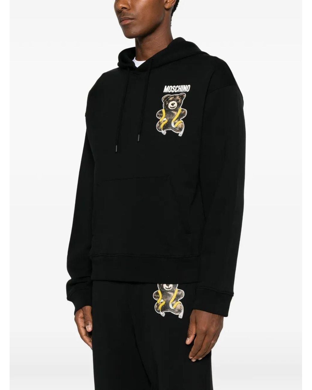 Moschino Couture Black Moschino Teddy Bear Hoodie for men