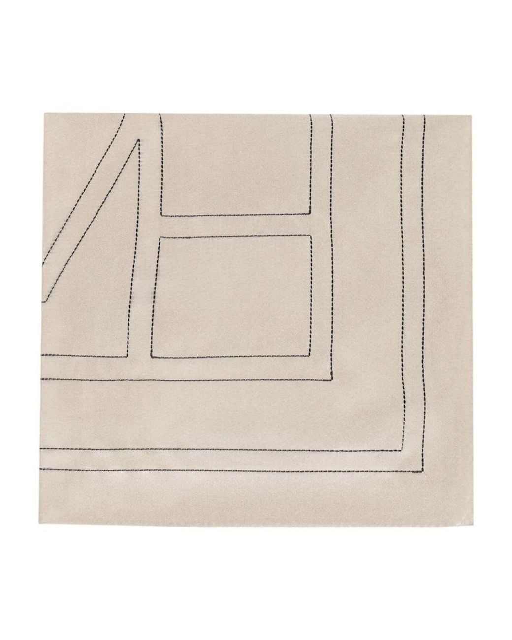 Totême Natural Silk Scarf With Embroidery