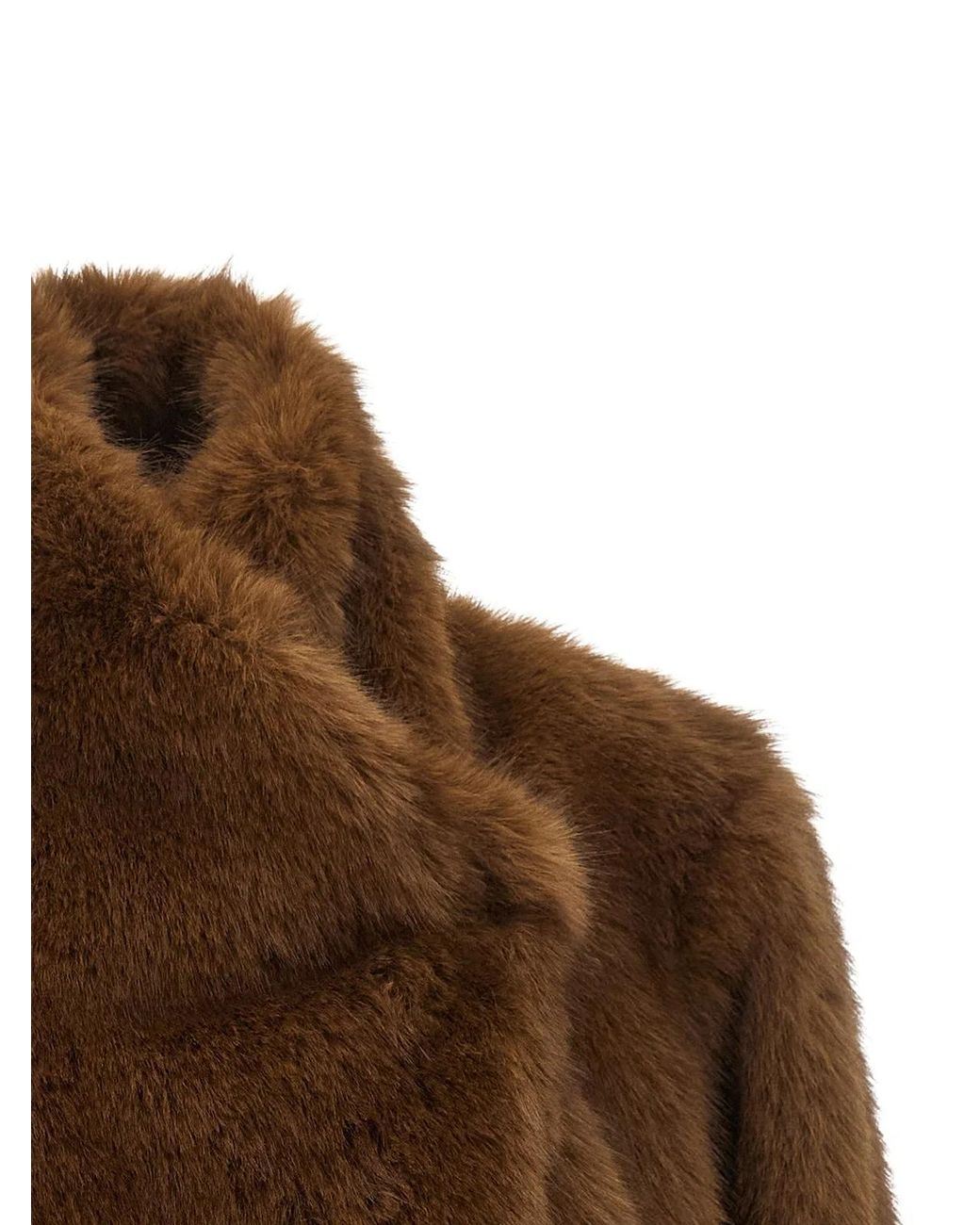 BB COUTURE Brown B&B Couture 'Farrah First' Eco-Fur Coat