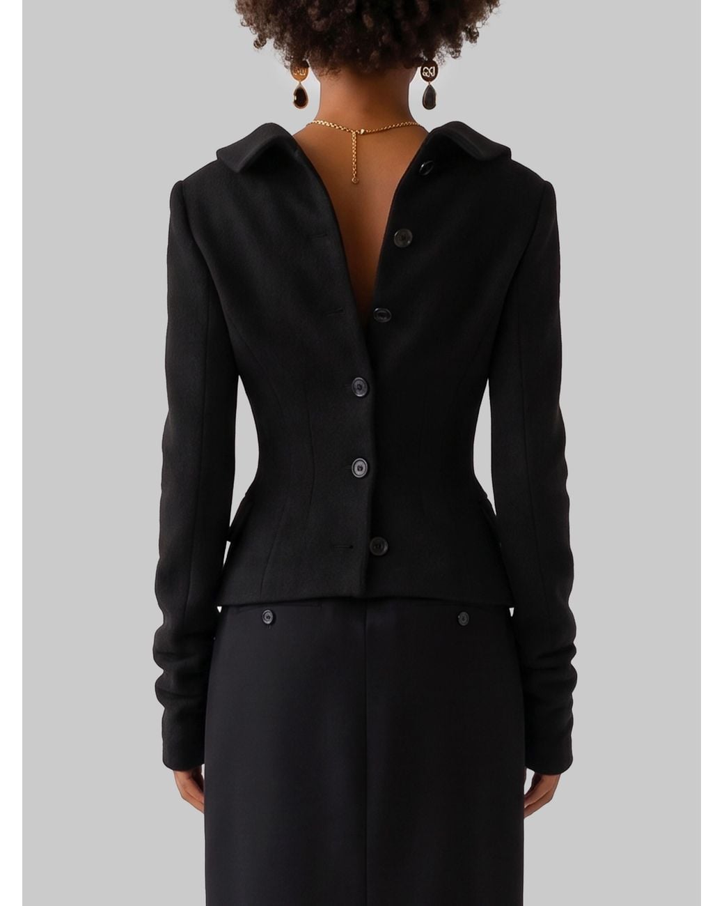 Dolce & Gabbana Black Dolce&Gabbana Single-Breasted Wool Jacket