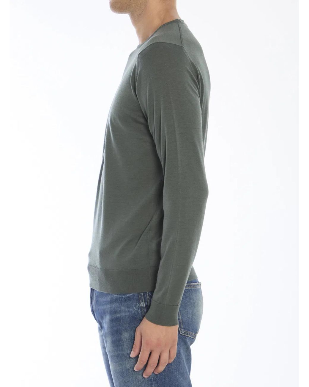 John Smedley Gray Lundy Pullover for men