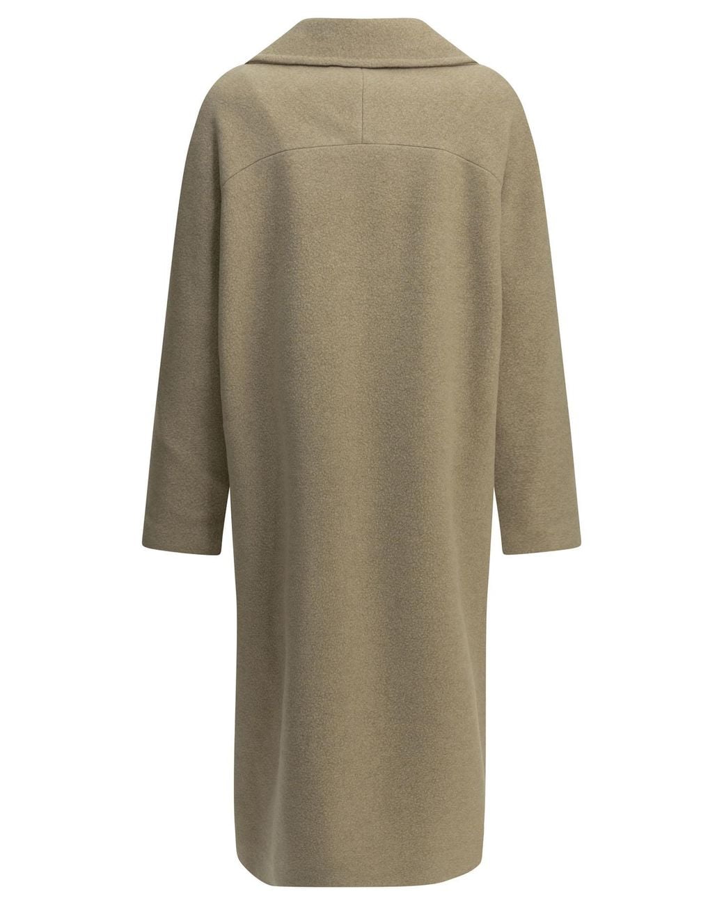 Circolo 1901 Natural Long Wool Cashmere Coat