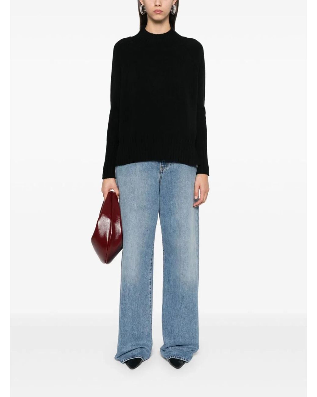 Be You Black Cashmere Turtle-Neck Sweater