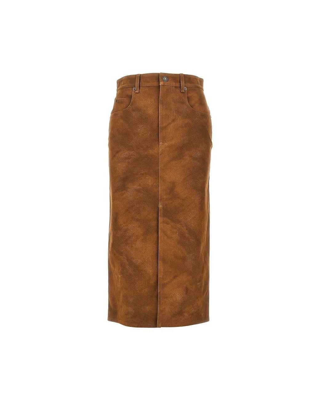 Isabel Marant Brown Isabel Marant Etoile Bisane Faux Leather Skirt