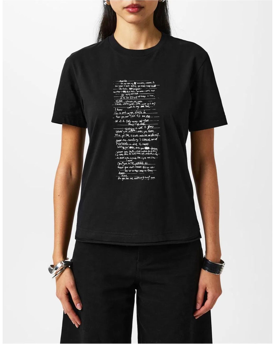 Moncler Black Genius X Willow Smith Alone Logo T-Shirt
