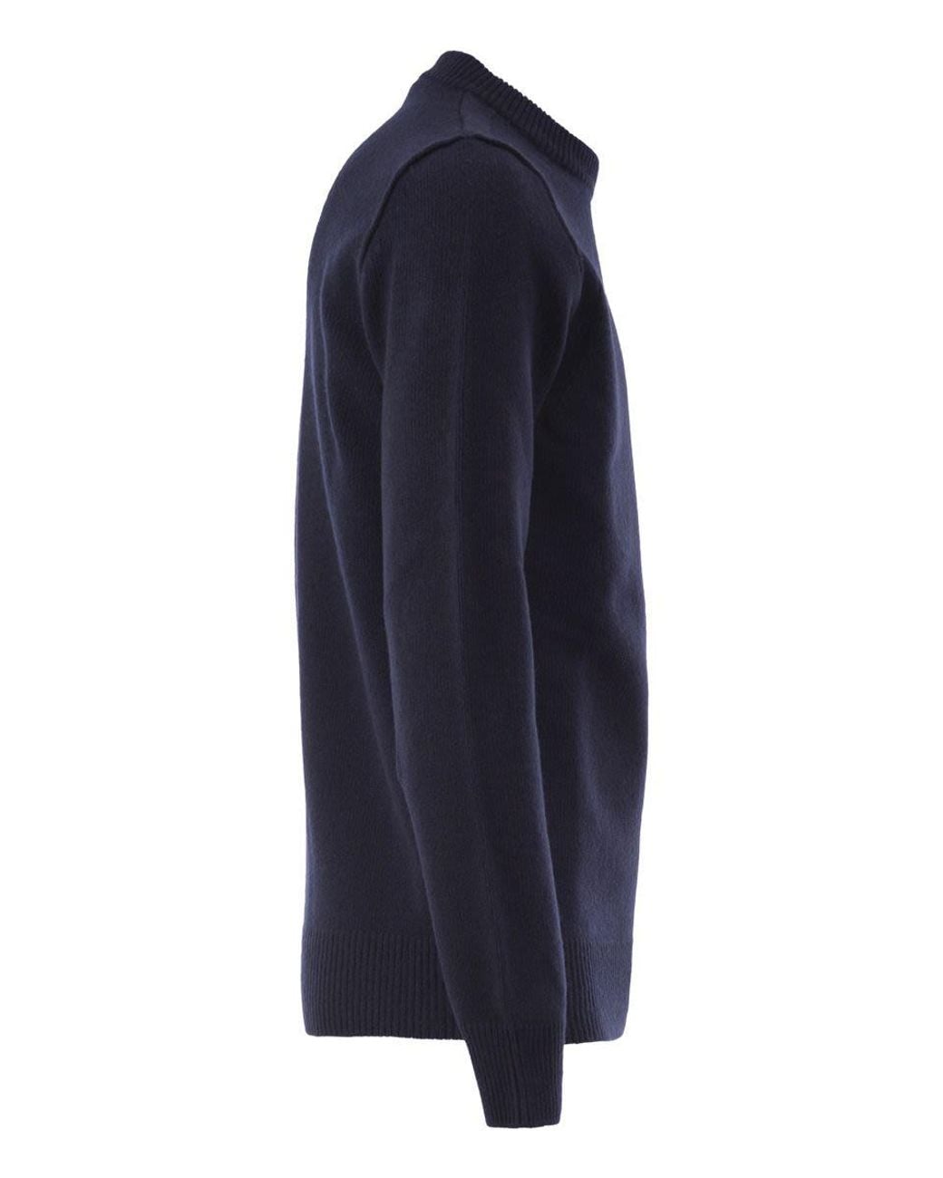 Stone Island Blue Crew-Neck Jumper With Reverse Stitch Details for men