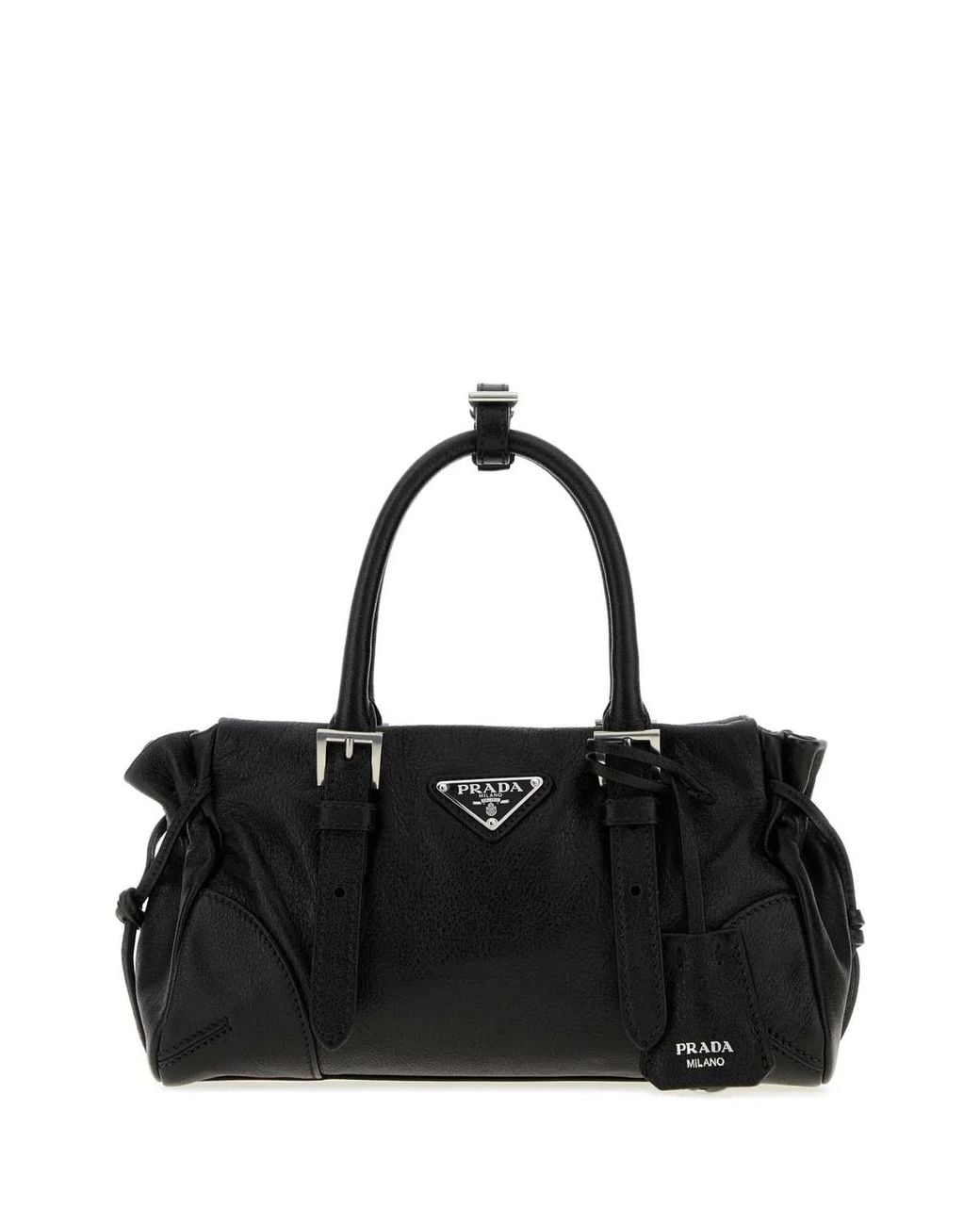 Prada Black Leather Small Karin Handbag