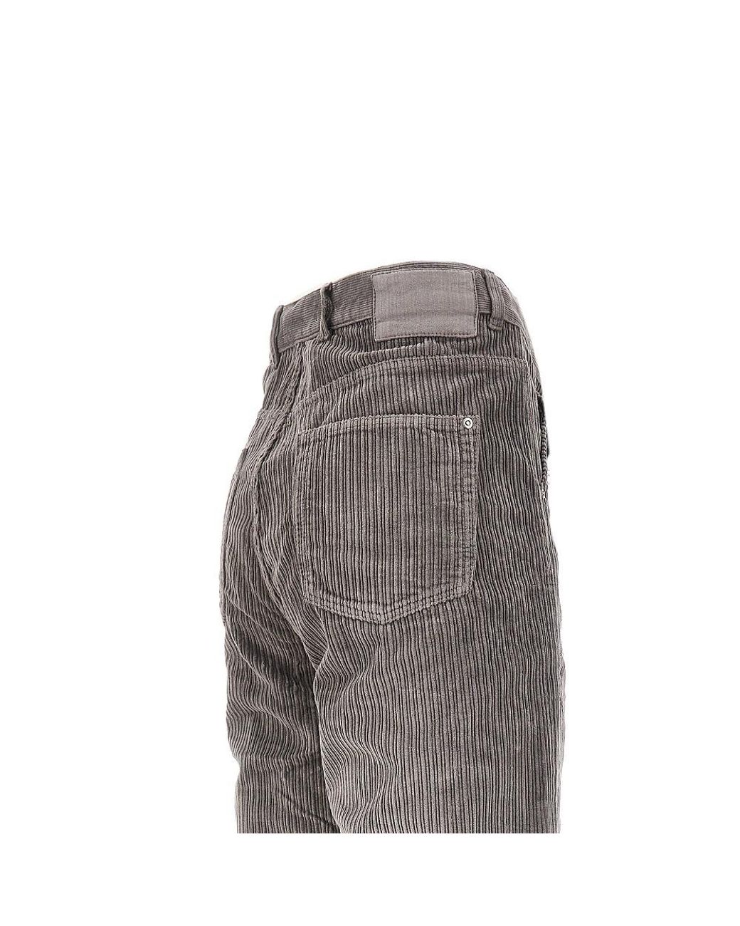 mfpen Gray Corduroy Double Knee Pants for men