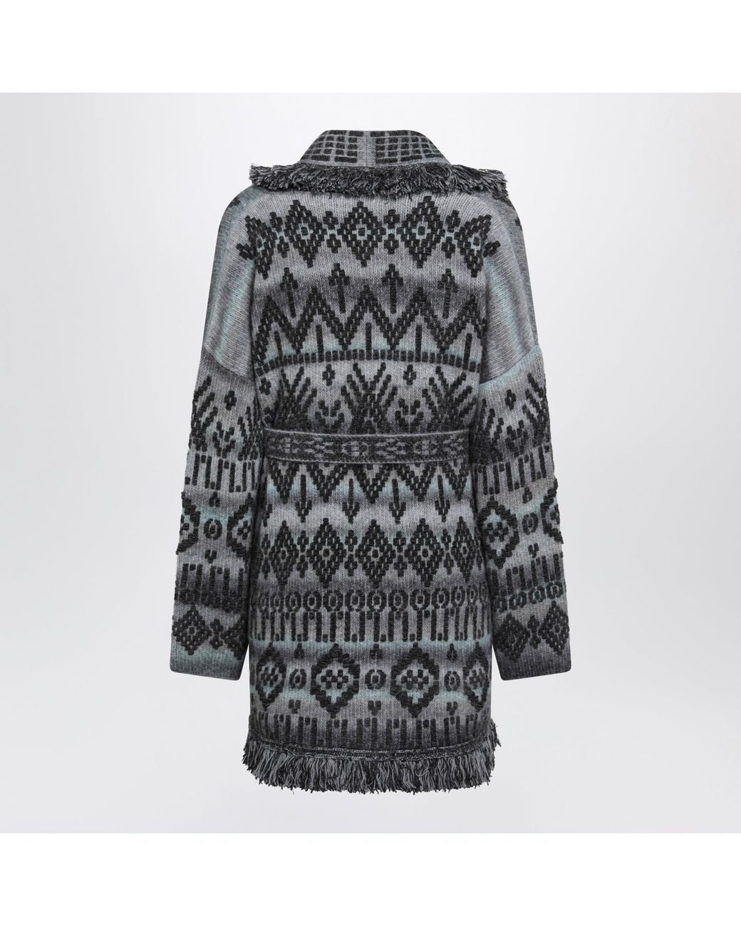 Alanui Black Time To Shine Dark Jacquard Cardigan