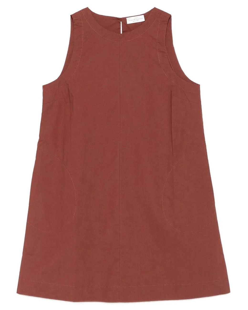 Roberto Collina Red A-Line Cotton Mini Dress