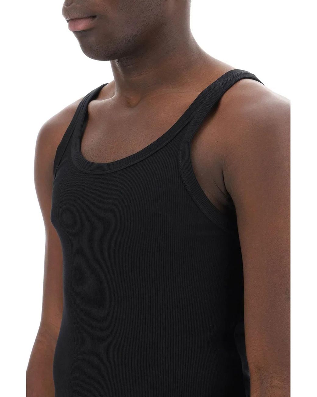 Dolce & Gabbana Black Dolce & Gabbana Cotton Tank Top for men