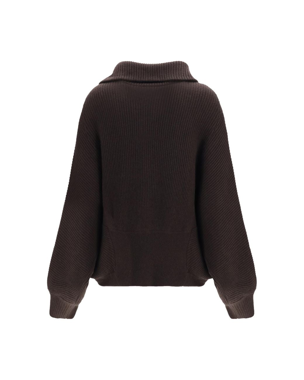 Brunello Cucinelli Black High Neck Cashmere Cardigan