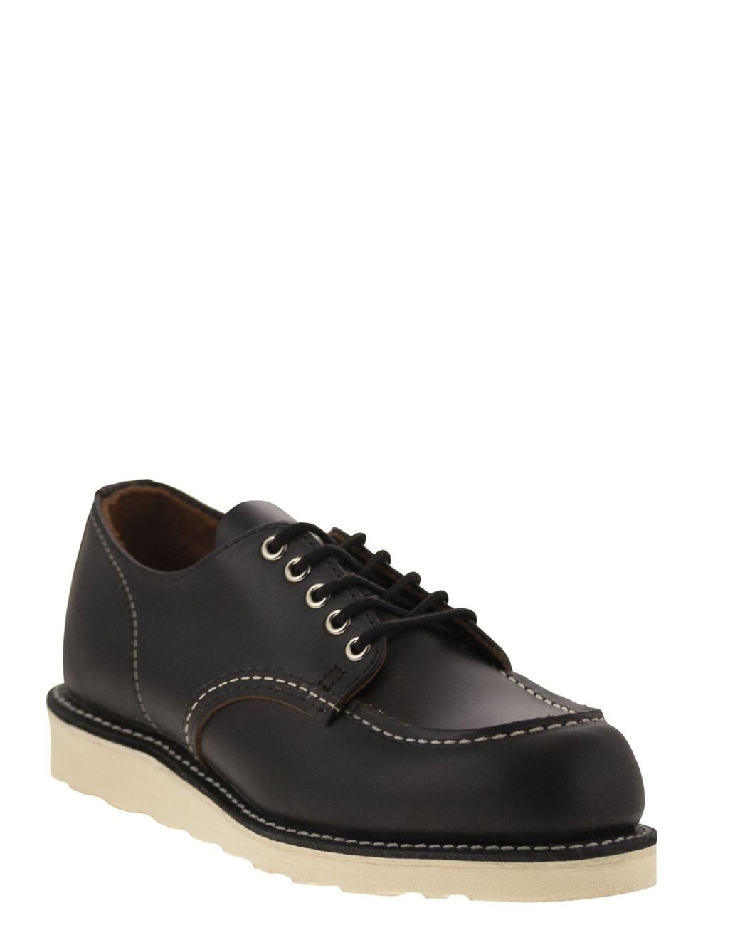 Red Wing Black 8090 Shop Moc Toe Oxford Prairie Shoe for men