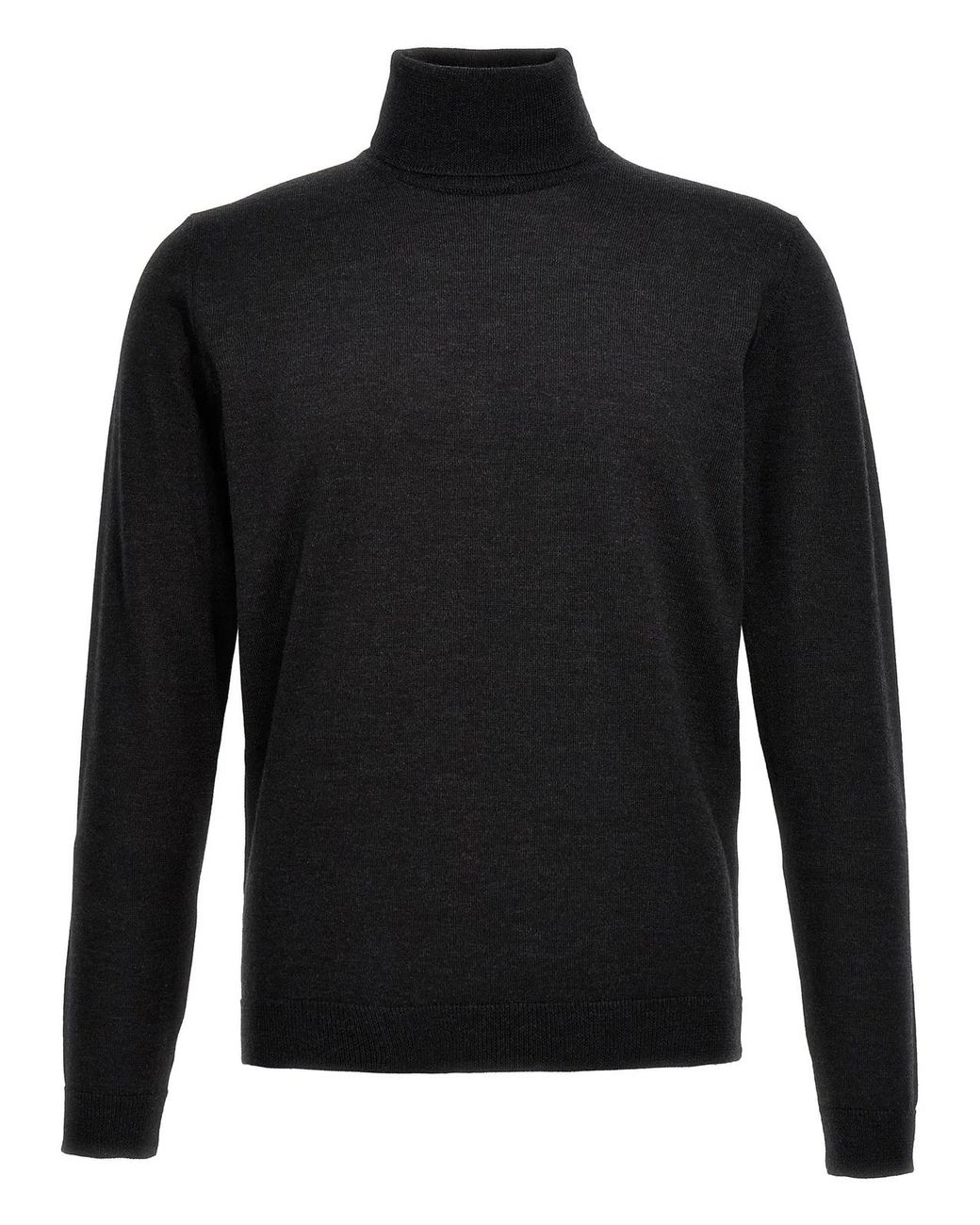 Roberto Collina Black Wool Turtleneck Sweater for men