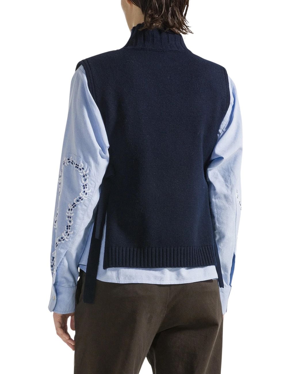 SEVENTY VENEZIA Blue Gilet Con Lacci