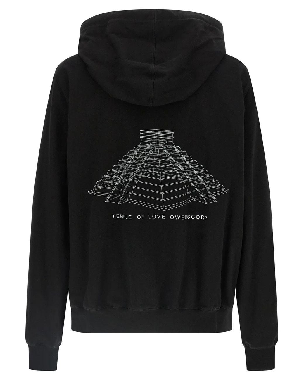 Rick Owens Black 'Temple Of Love Owenscorptemp' Hoodie for men