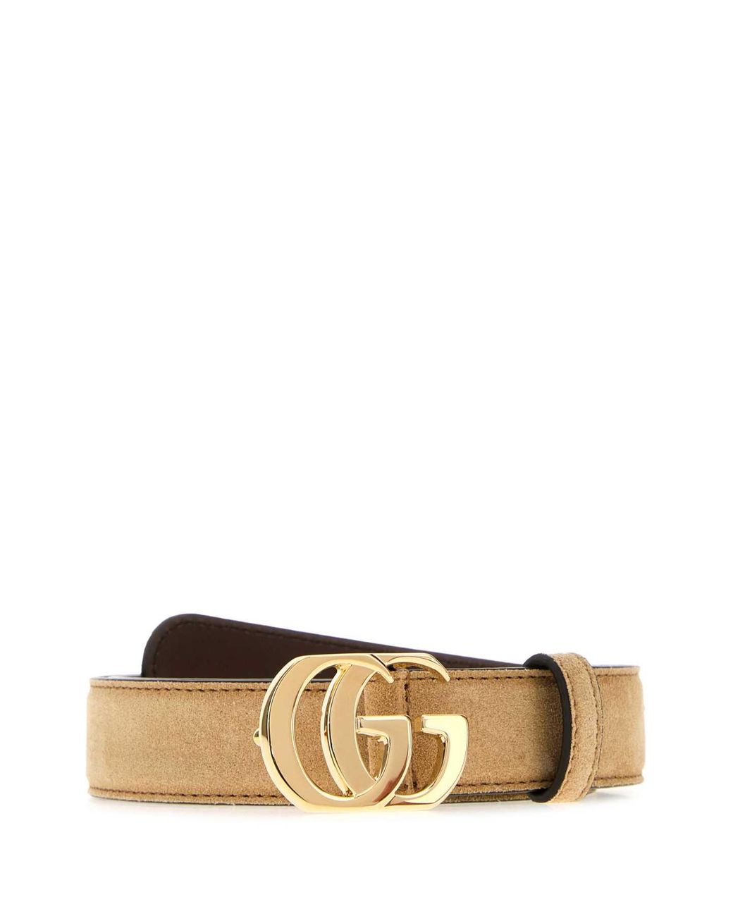 Gucci White Sand Suede Belt