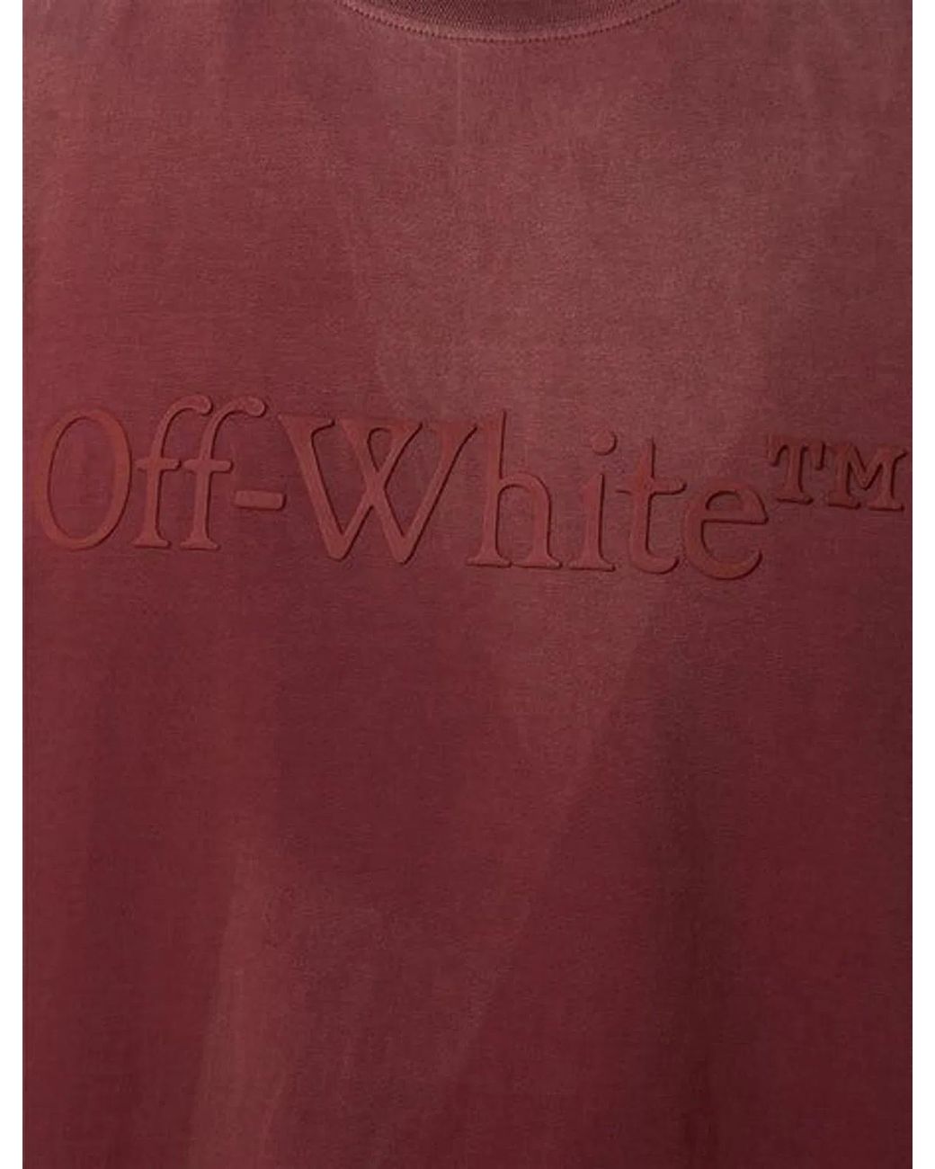 Off-White c/o Virgil Abloh Red Laundy Slim Fit Pureed Pumkin T-Shirt for men
