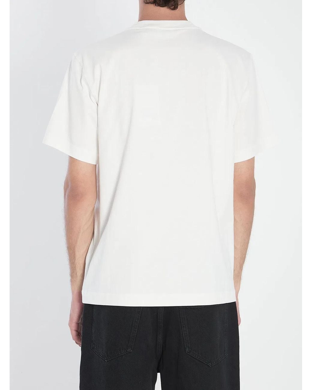 Burberry White Cotton T-Shirt for men