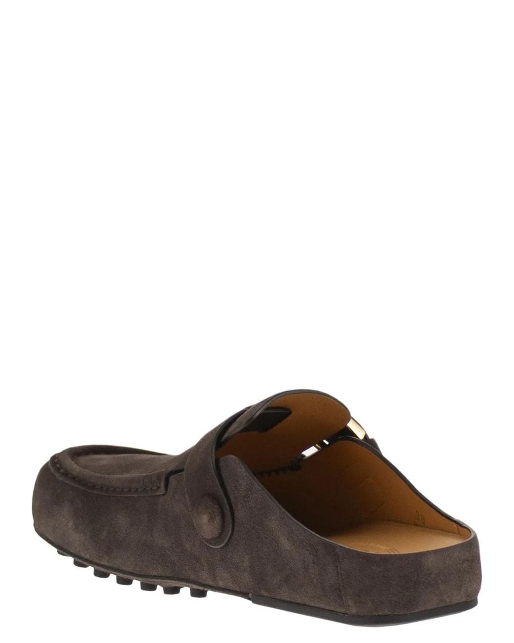 Tod's Brown Suede Sabot Loafers