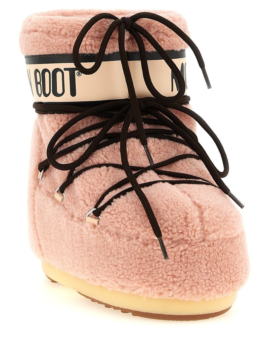 Moon Boot Brown Icon Low Fleece Ankle Boots