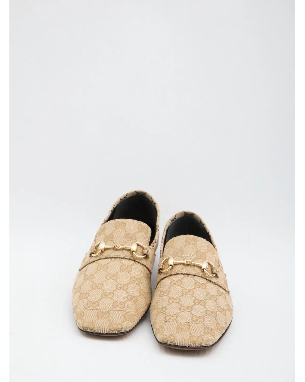 Gucci Natural Loafers With Horsebit