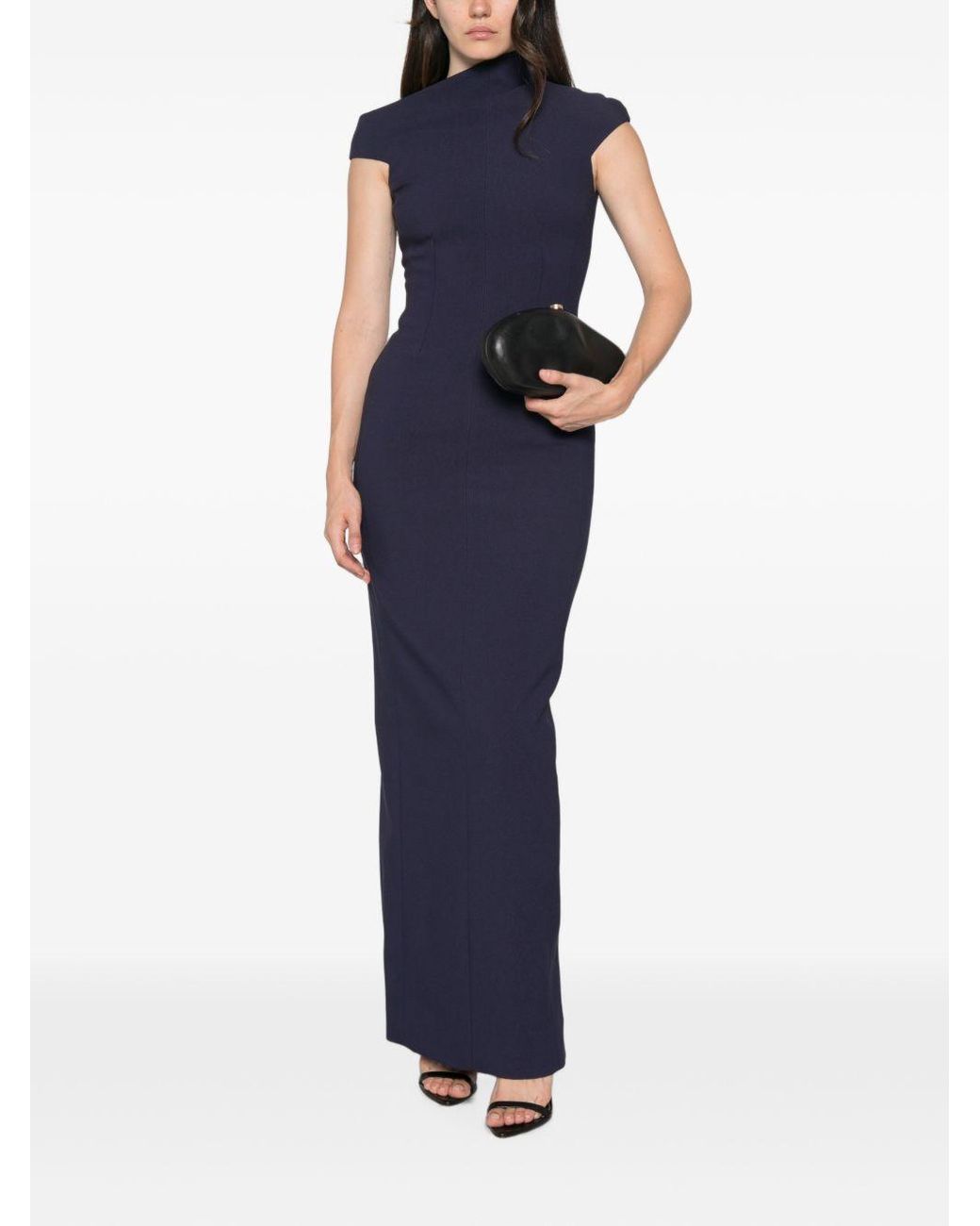 Solace London Blue Arion Maxi Dress