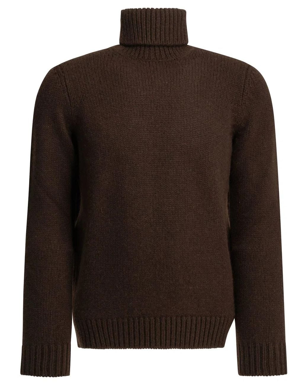 Altum Brown Cashmere Turtleneck Sweater for men
