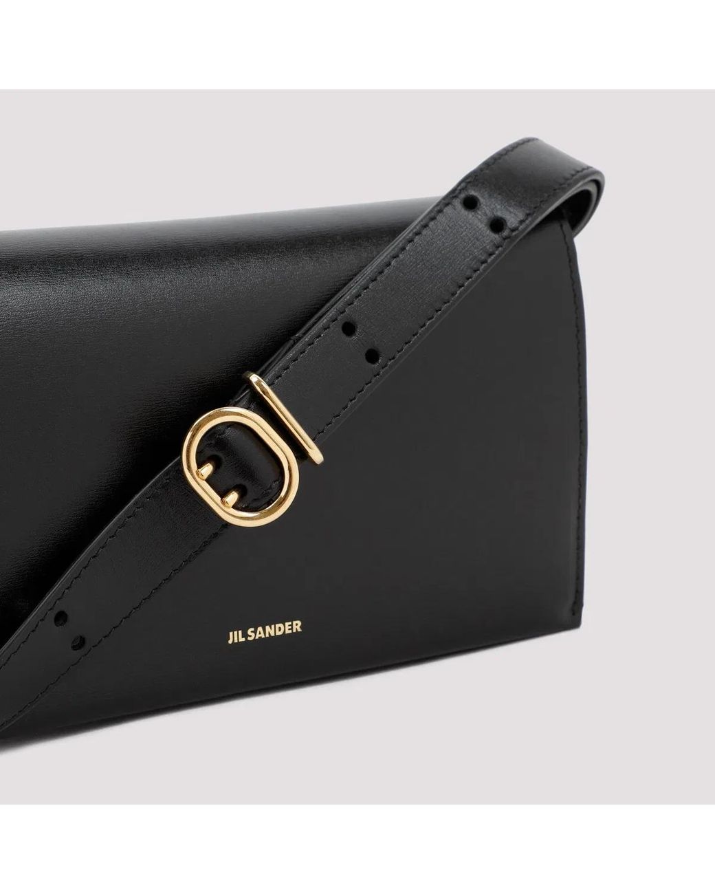 Jil Sander Black Hobo All Day Buckle Bag
