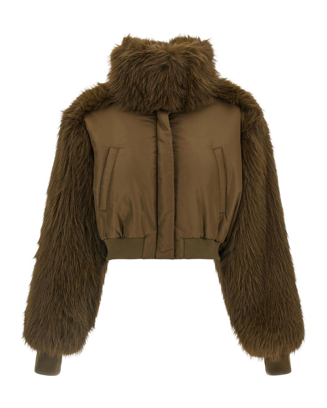 Fabiana Filippi Green Virgin Wool Bomber