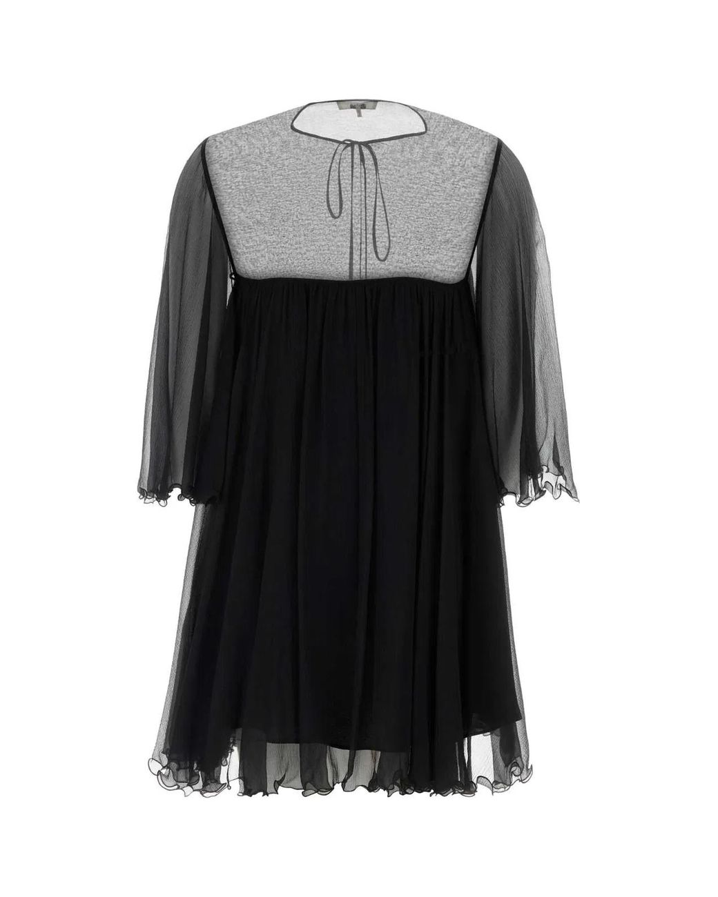 Chloé Black Georgette Mini Dress