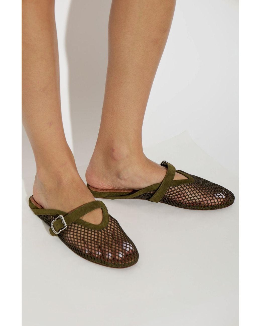 Alaïa Multicolor Alaia Flat Mesh Mules