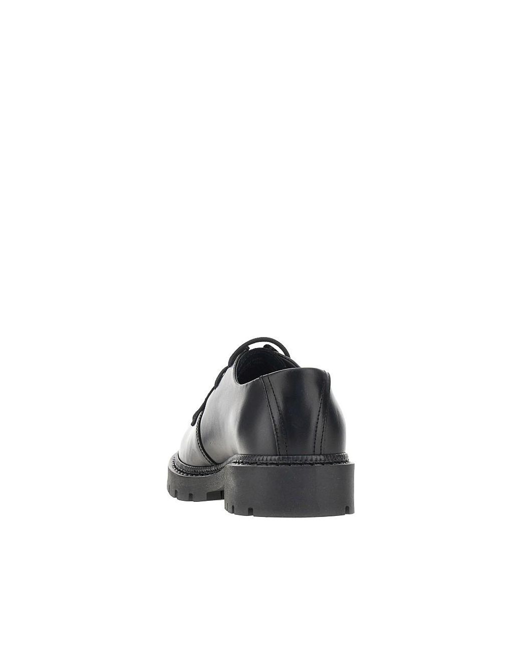 BIANCO LEVRIN Black Leather Moc-Toe Shoes for men