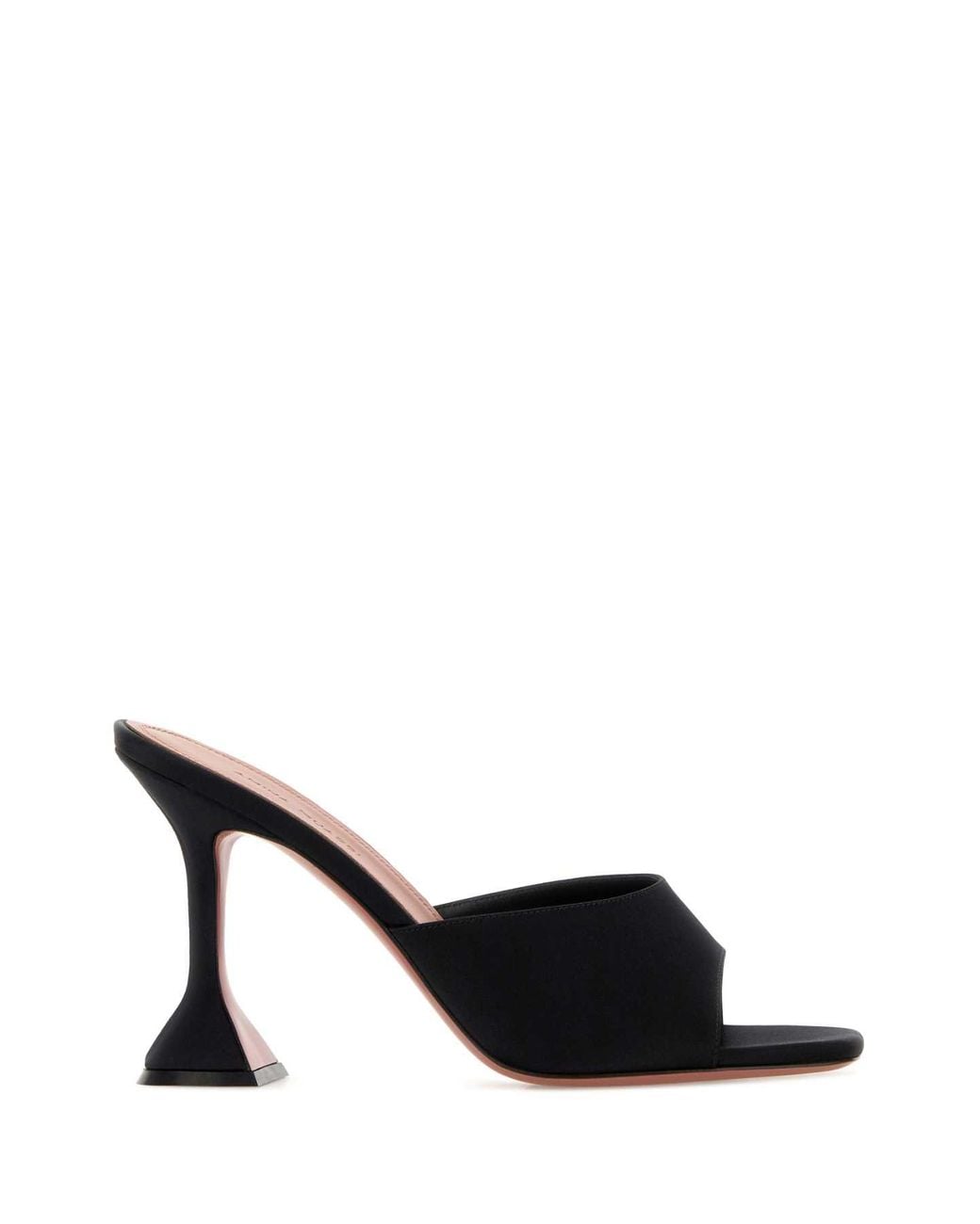 AMINA MUADDI Black Satin Lupina Mules