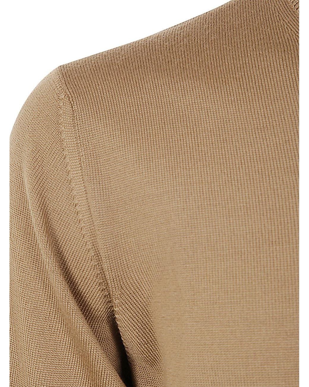 Nuur Brown Round Neck Pullover for men