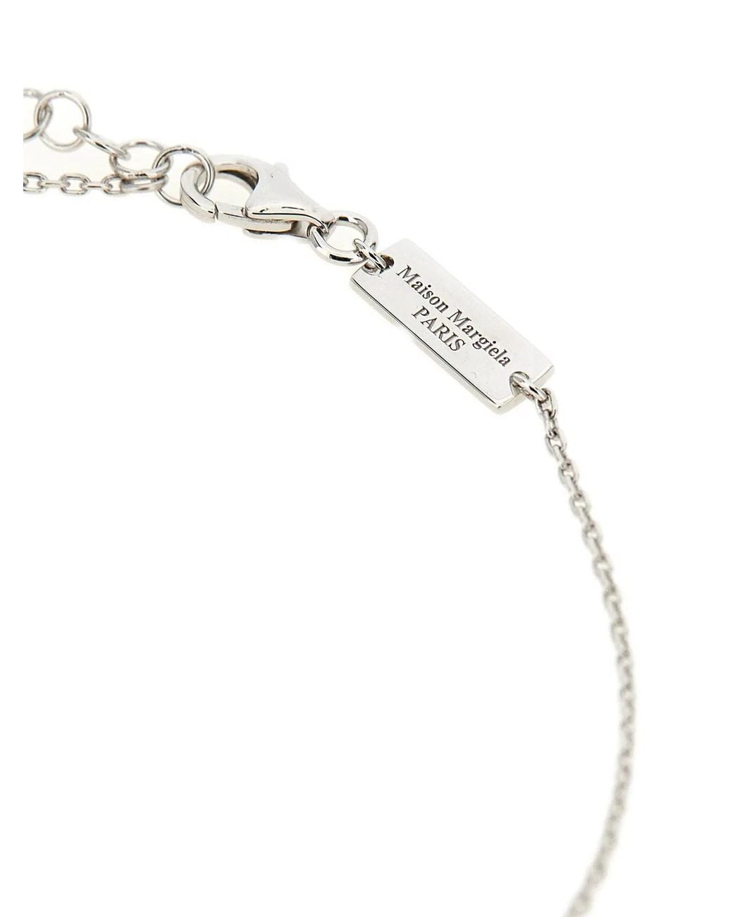 Maison Margiela White Ring Pendant Necklace for men
