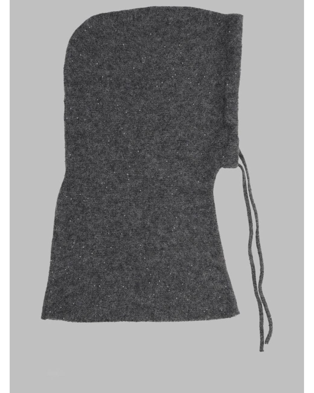Fabiana Filippi Gray Felted Knit Hat