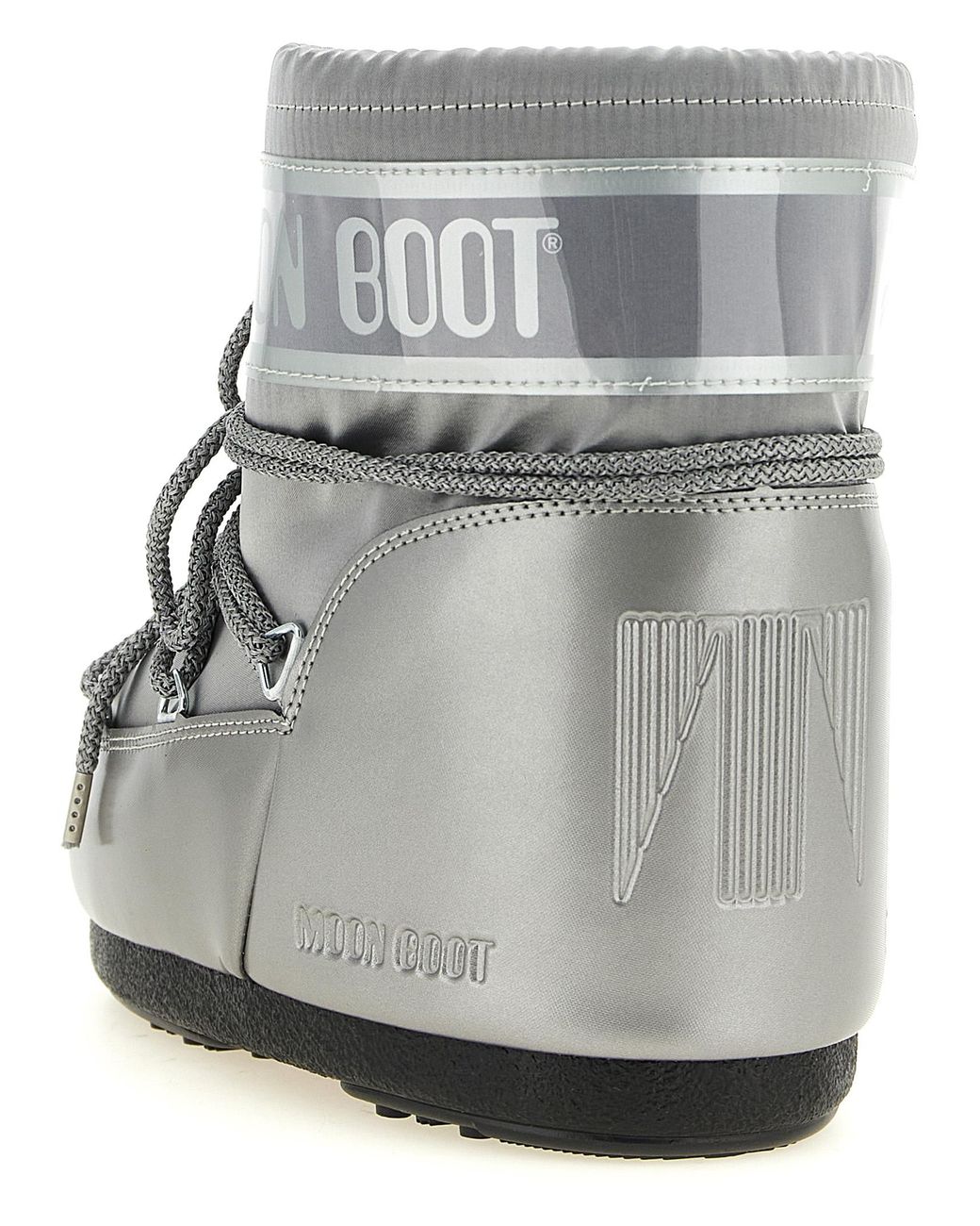 Moon Boot Gray 'Icon Low Glance' Ankle Boots