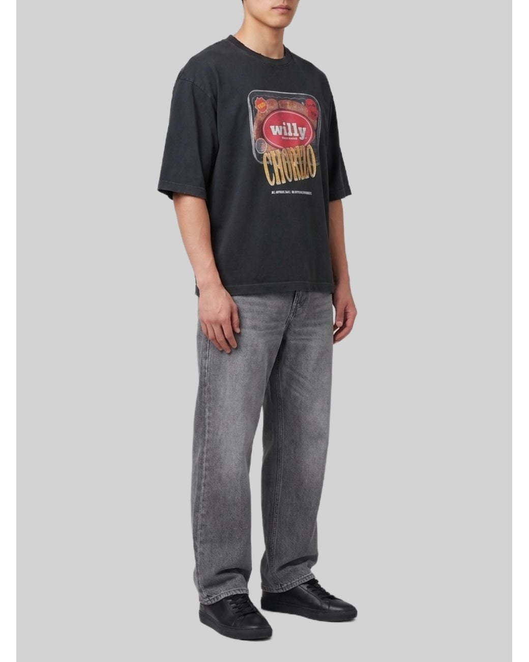 Willy Chavarria Gray Os Especial Chorizo Buffalo Tee for men