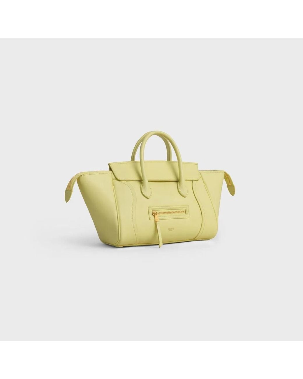 Céline Yellow Small Luggage Tote Bag