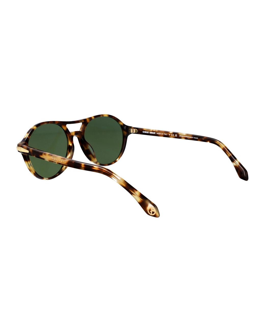 Giorgio Armani Green Havana Acetate Sunglasses