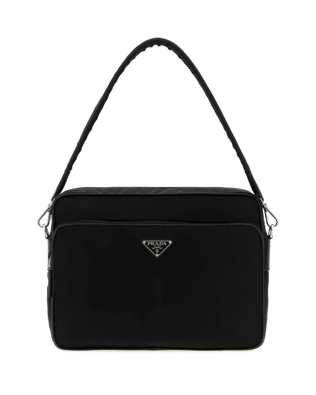 Prada Black Canvas Shopping Bag