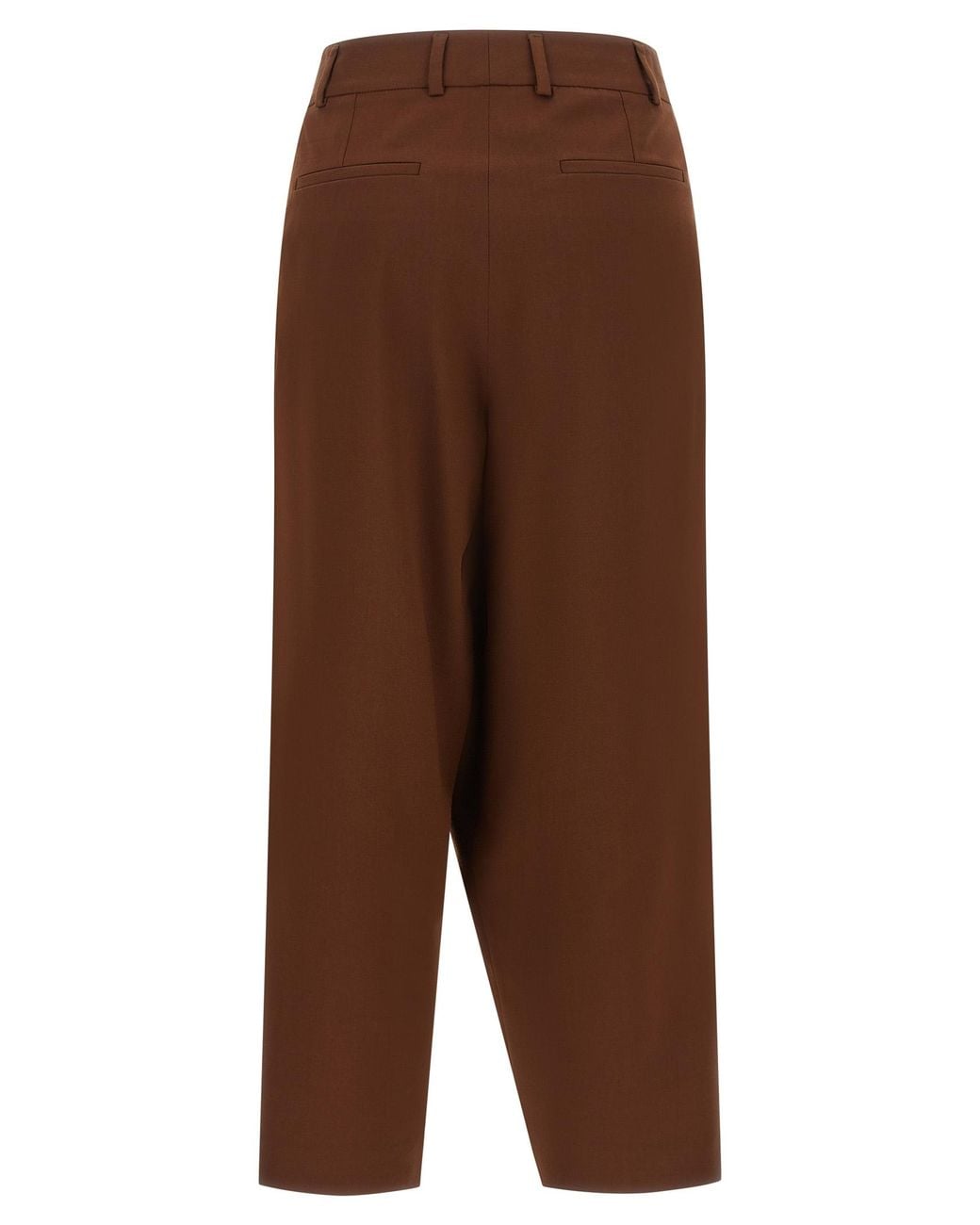 Alberto Biani Brown Asymmetrical Panel Pants