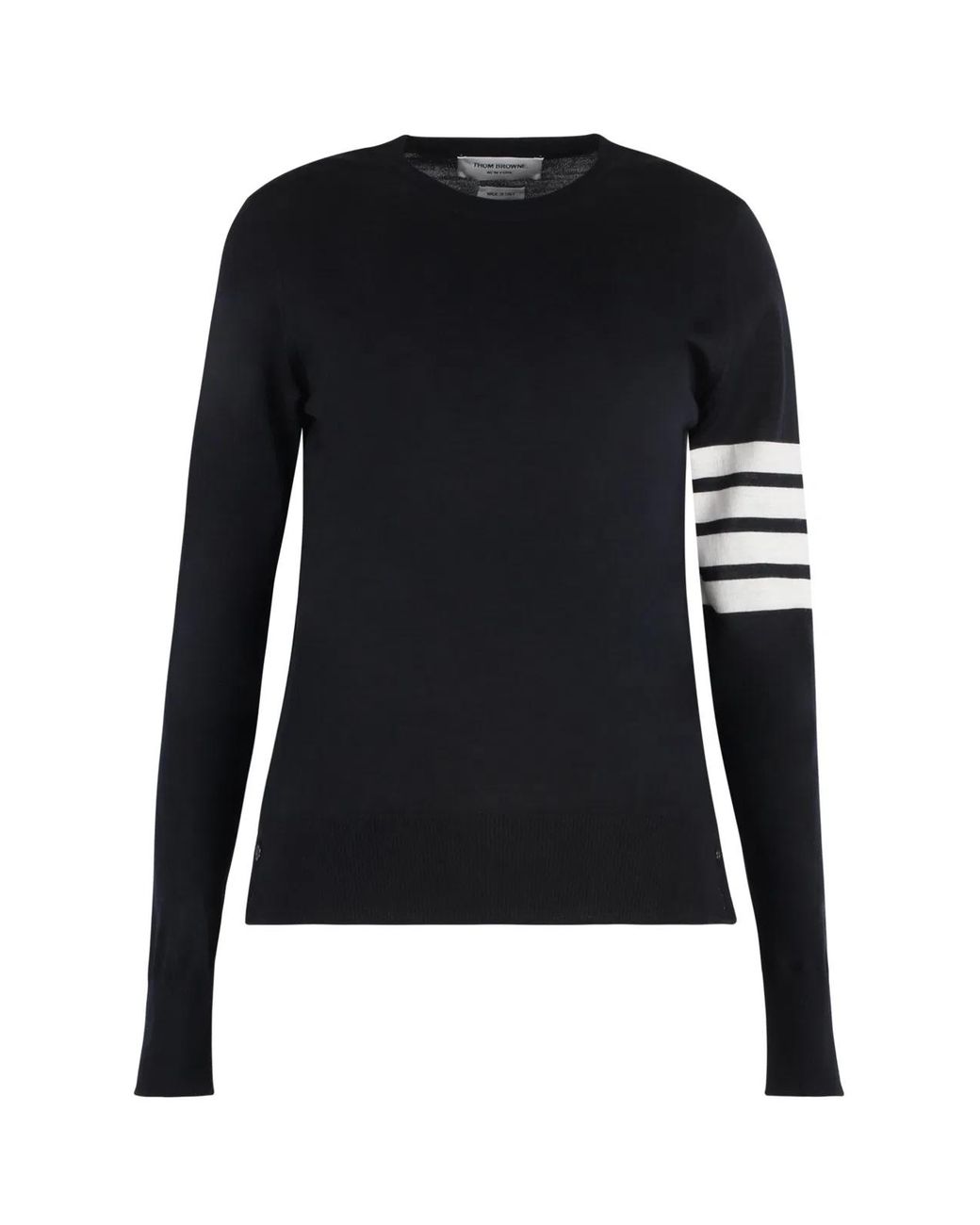 Thom Browne Black Relaxed Fit Wool Sweater