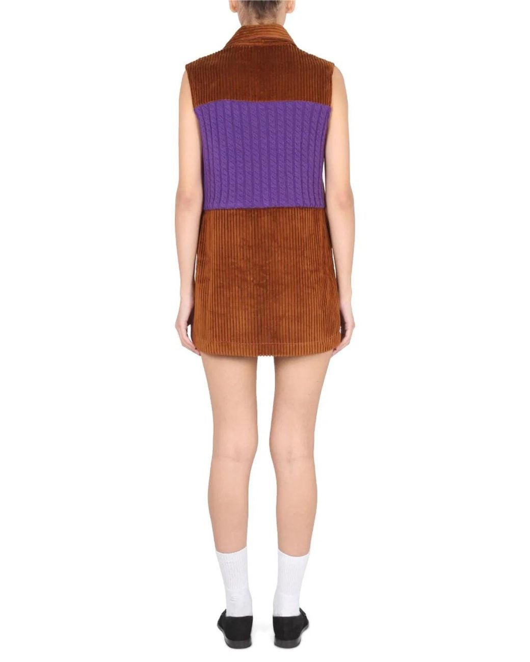Cormio Orange Corduroy Dress