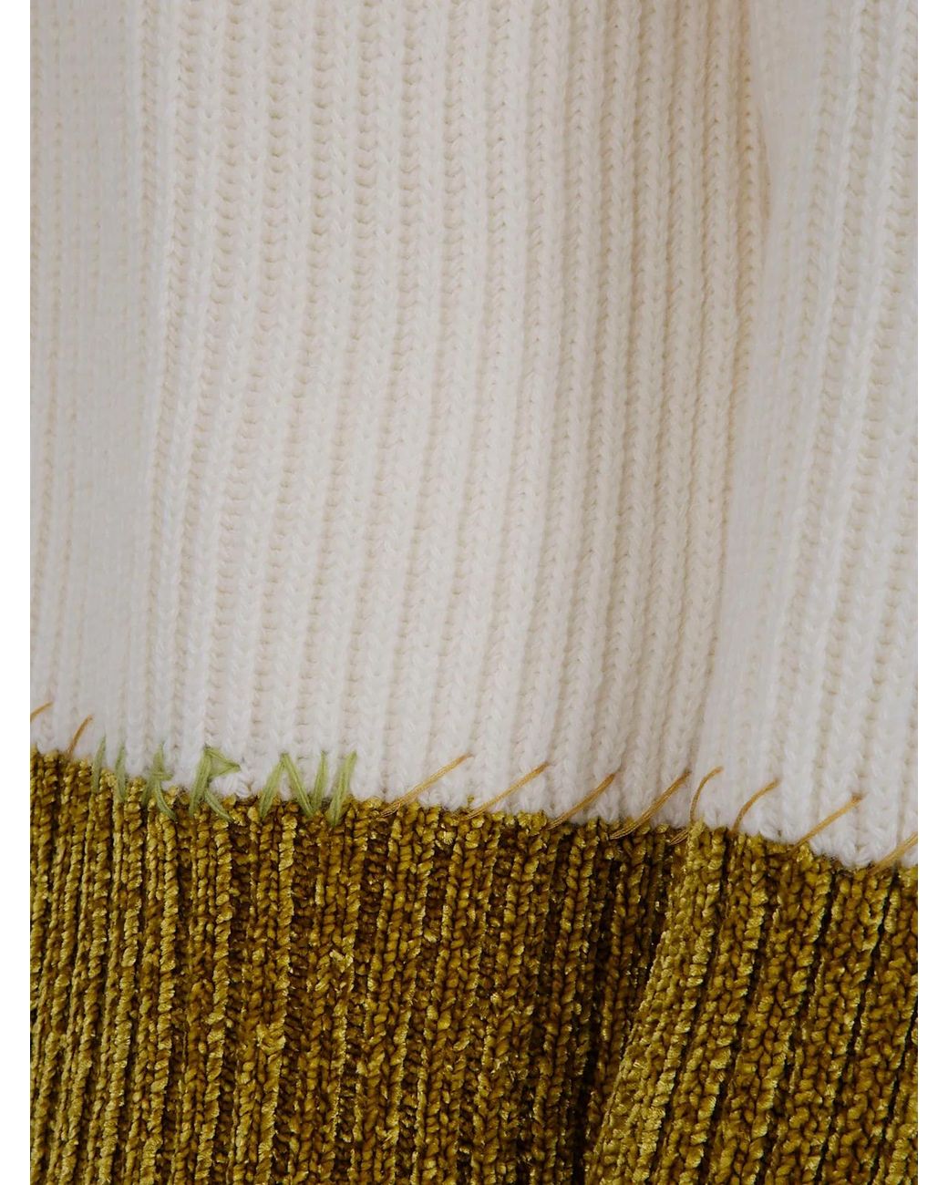 Marni Gray Ribbed Crew Wool Sweater