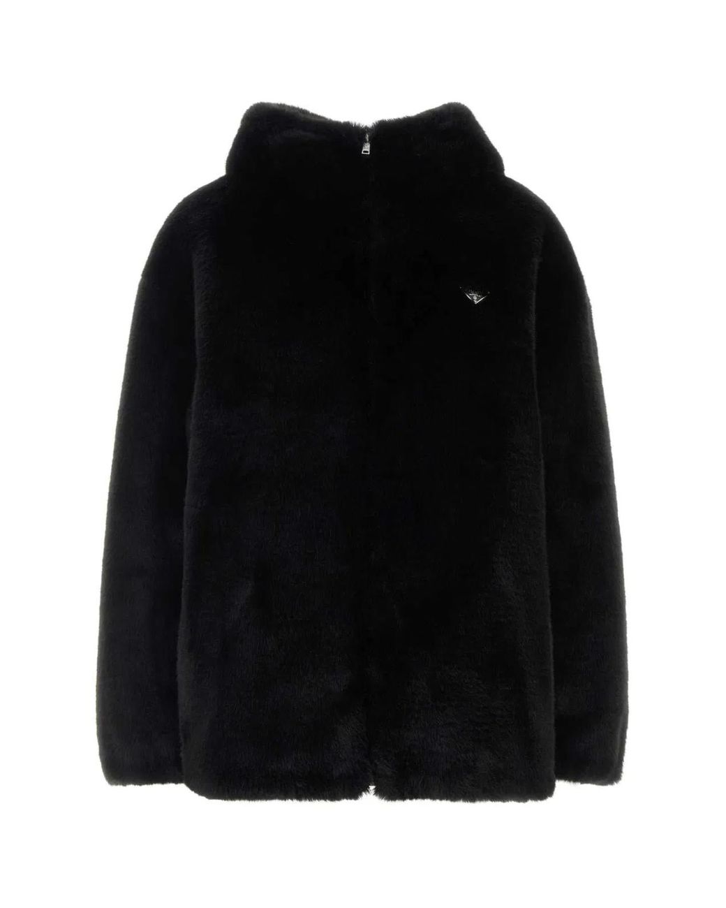 Prada Black Textured Hood Jacket