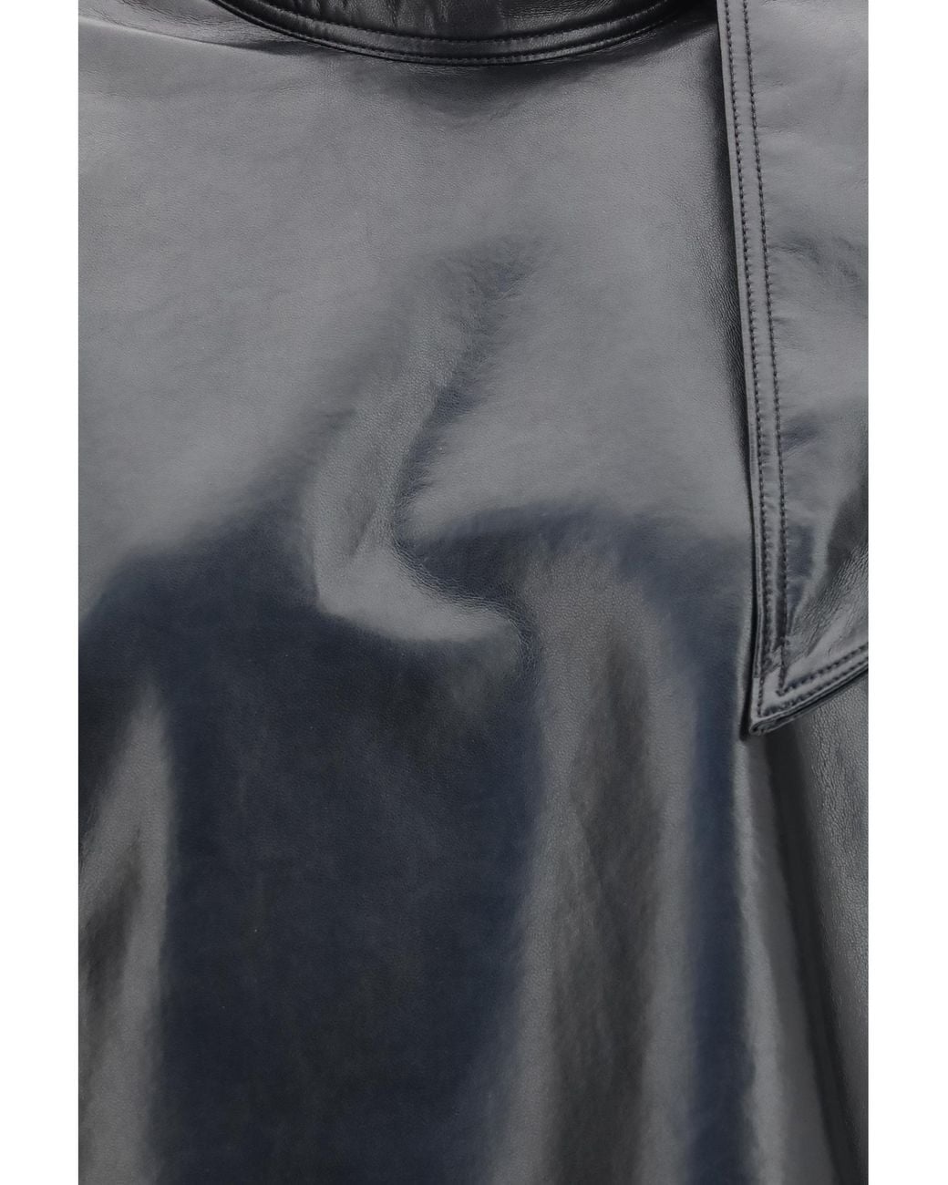 Agolde Gray Kembra Recycled Leather Top