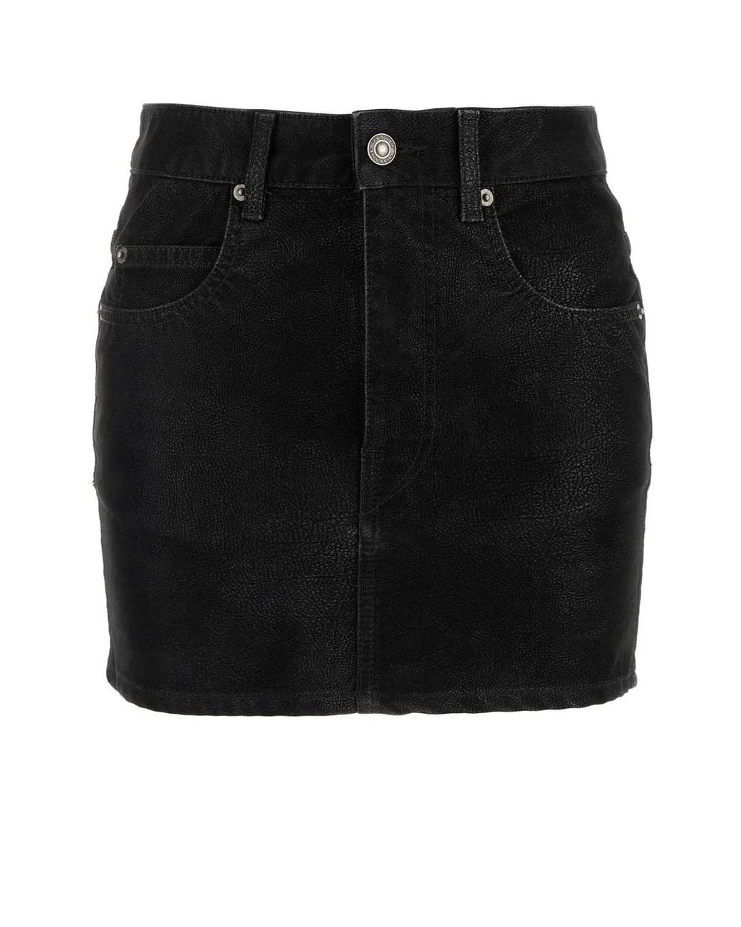 Isabel Marant Black Isabel Marant Etoile Synthetic Leather Kimmy Mini Skirt