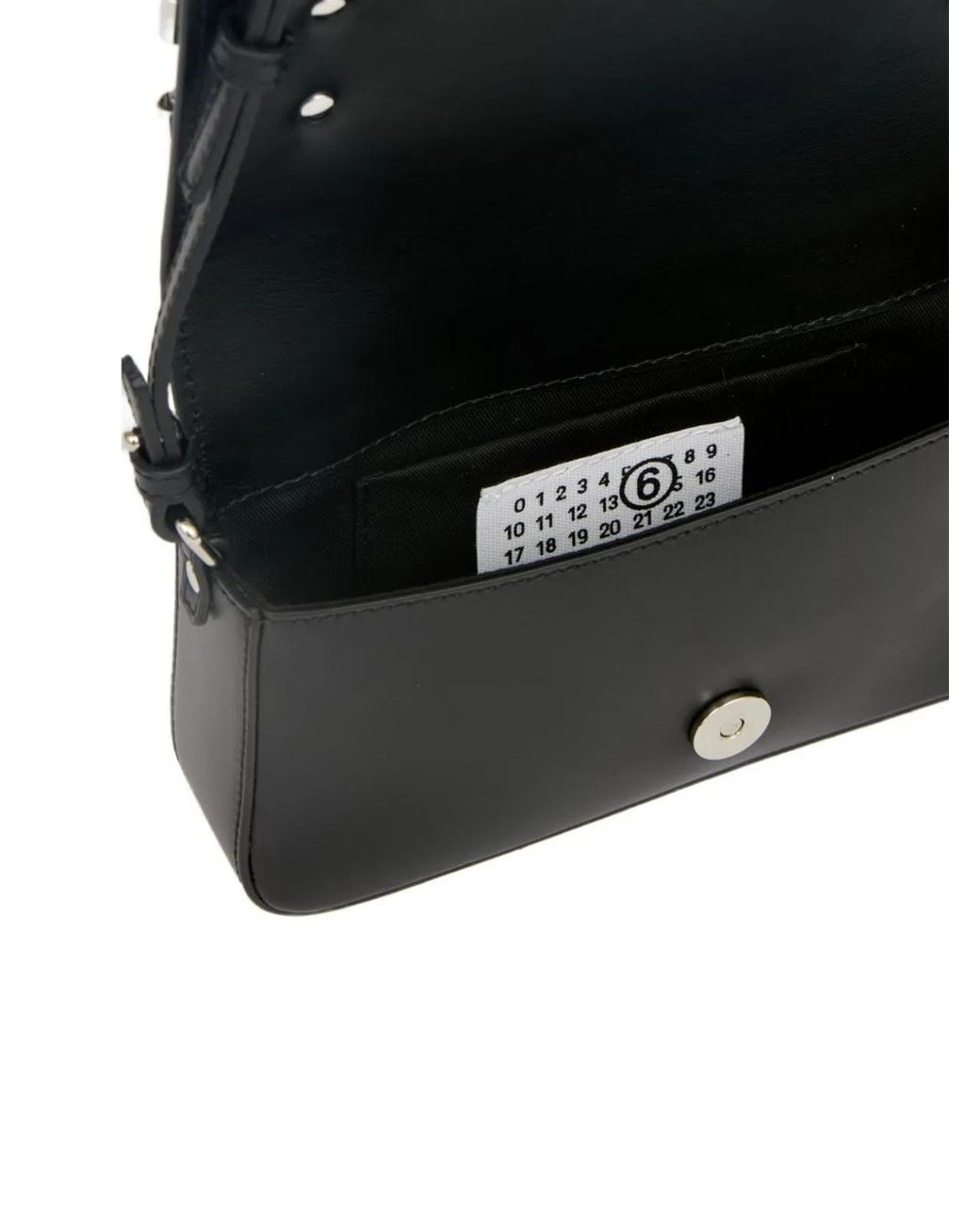 MM6 by Maison Margiela Black Bracelet Leather Handbag